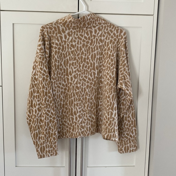LOFT Animal Print Turtle Neck Sweater - Picture 4 of 4